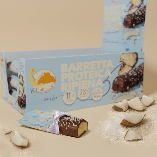 SHOWBOX 24 pezzi BARRETTA PROTEICA AL CIOCCOLATO FONDENTE e COCCO